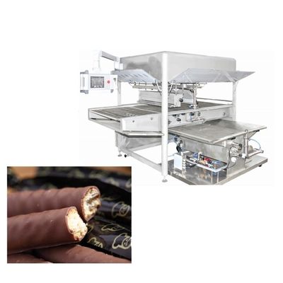 Купить 300 кг/час ПЛС Маленькая шоколадная покрывающая машина Производство в сети